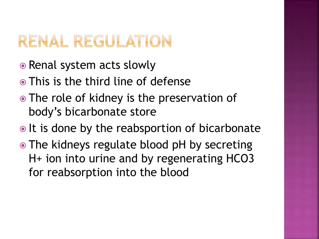 renal regulation