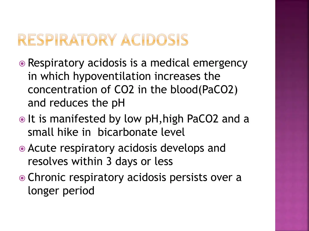 respiratory acidosis