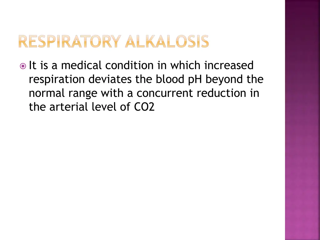 respiratory alkalosis