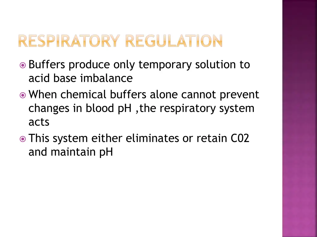 respiratory regulation