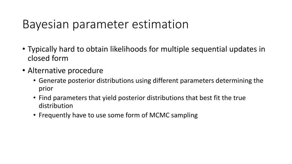 bayesian parameter estimation