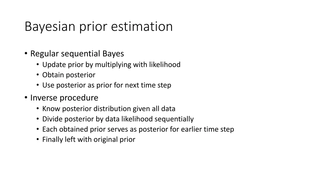 bayesian prior estimation