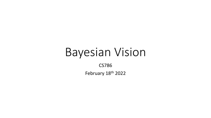 bayesian vision