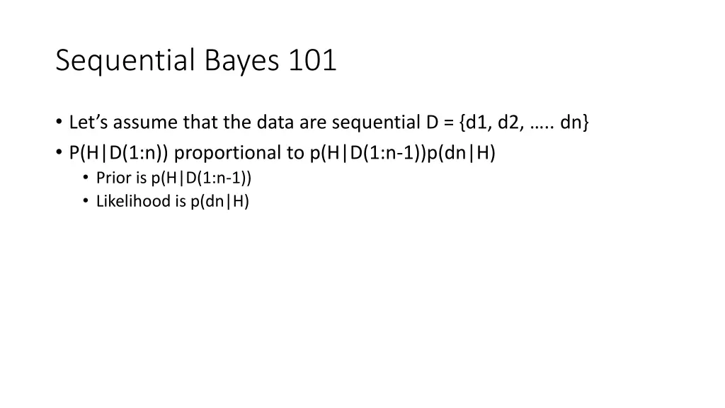 sequential bayes 101