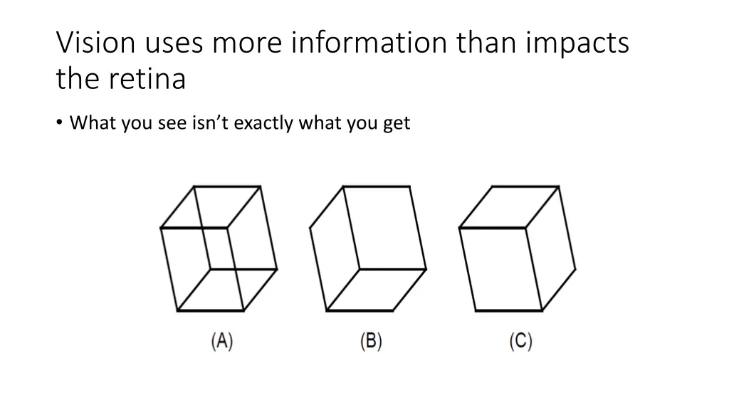 vision uses more information than impacts