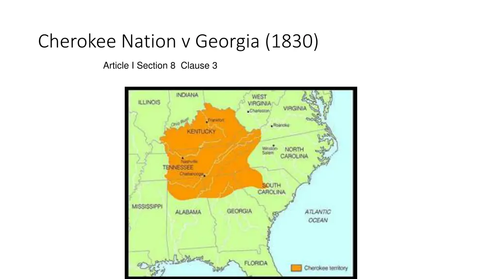 cherokee nation v georgia 1830