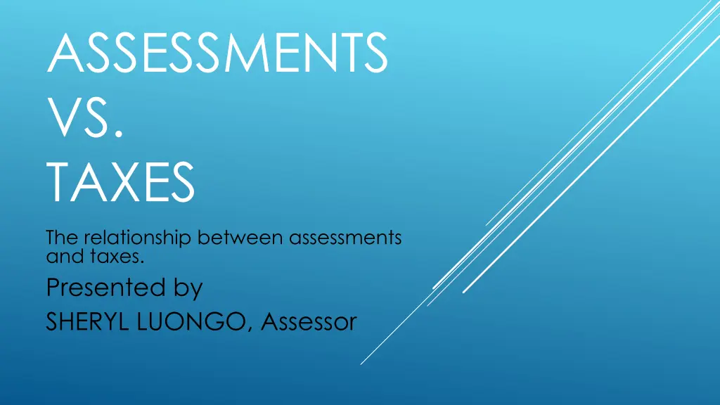 assessments vs taxes