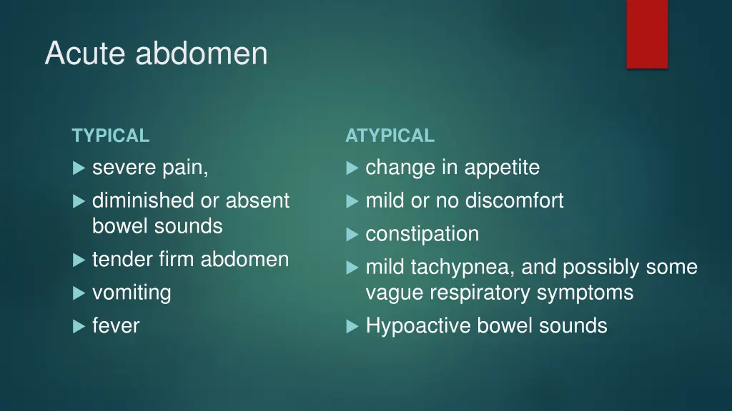 acute abdomen