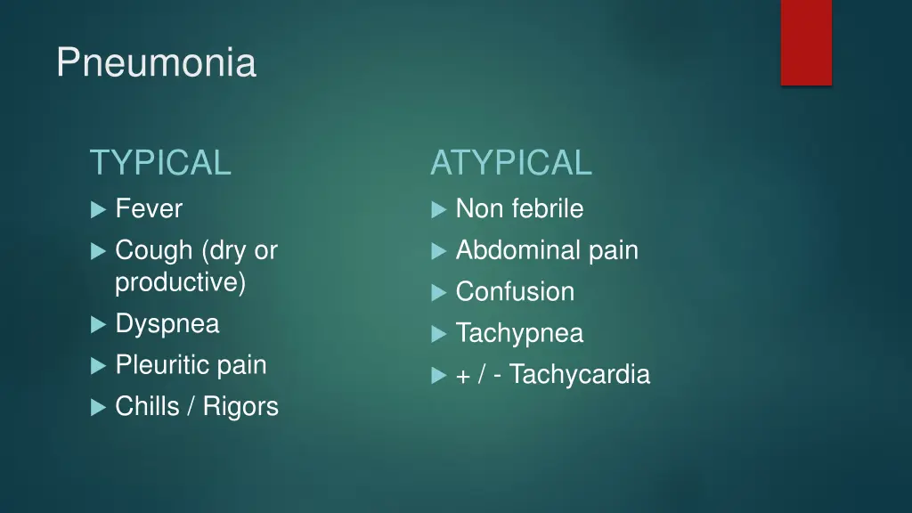 pneumonia