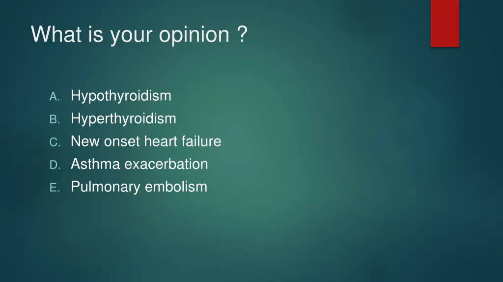 what is your opinion