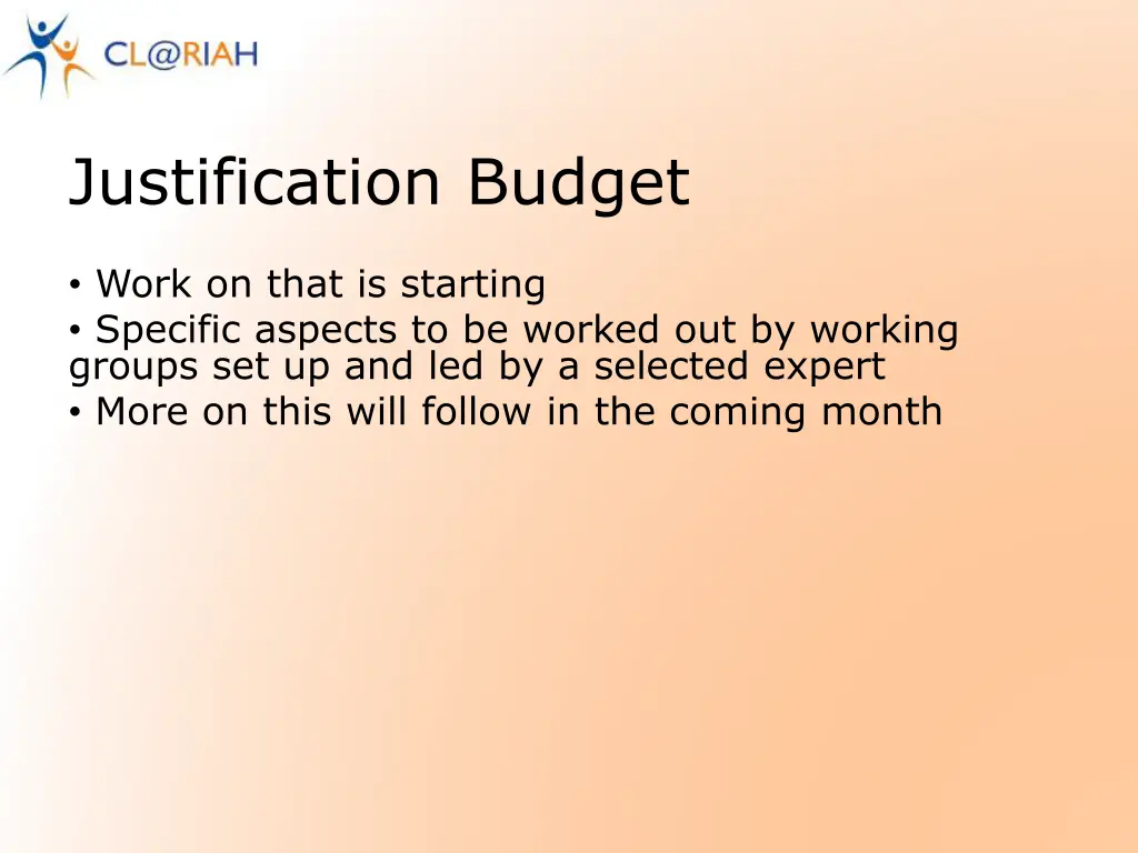 justification budget