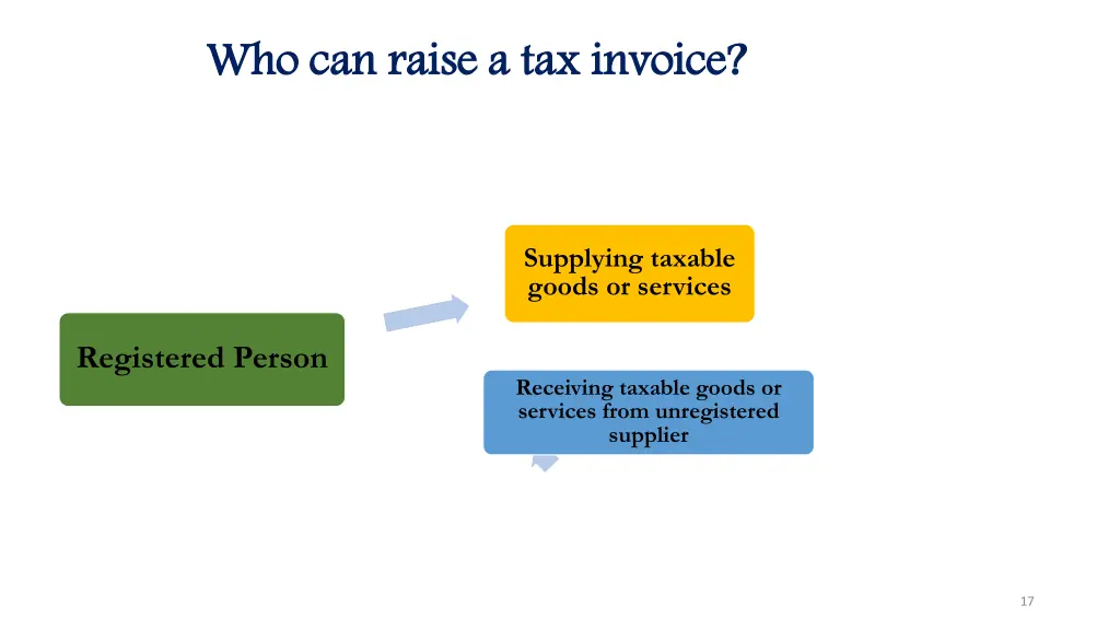 who can raise a tax invoice