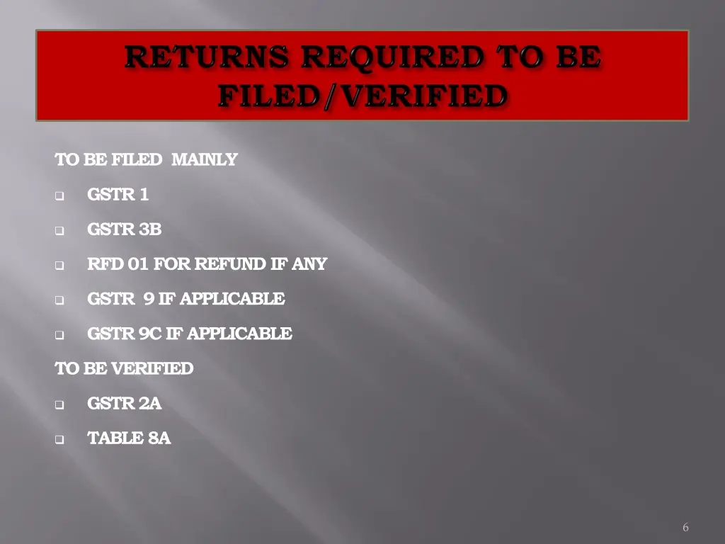 to be filed mainly