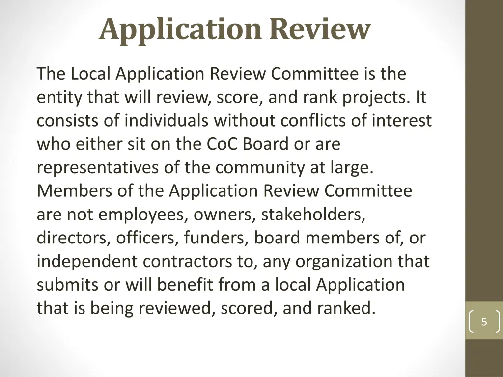 application review