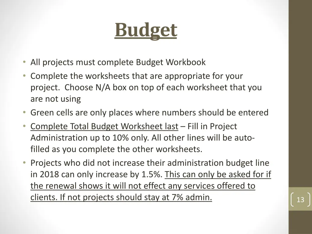 budget