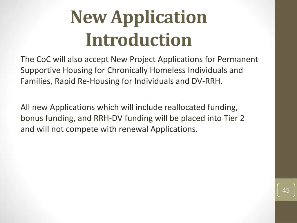 new application introduction