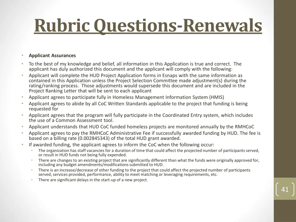 rubric questions renewals 21