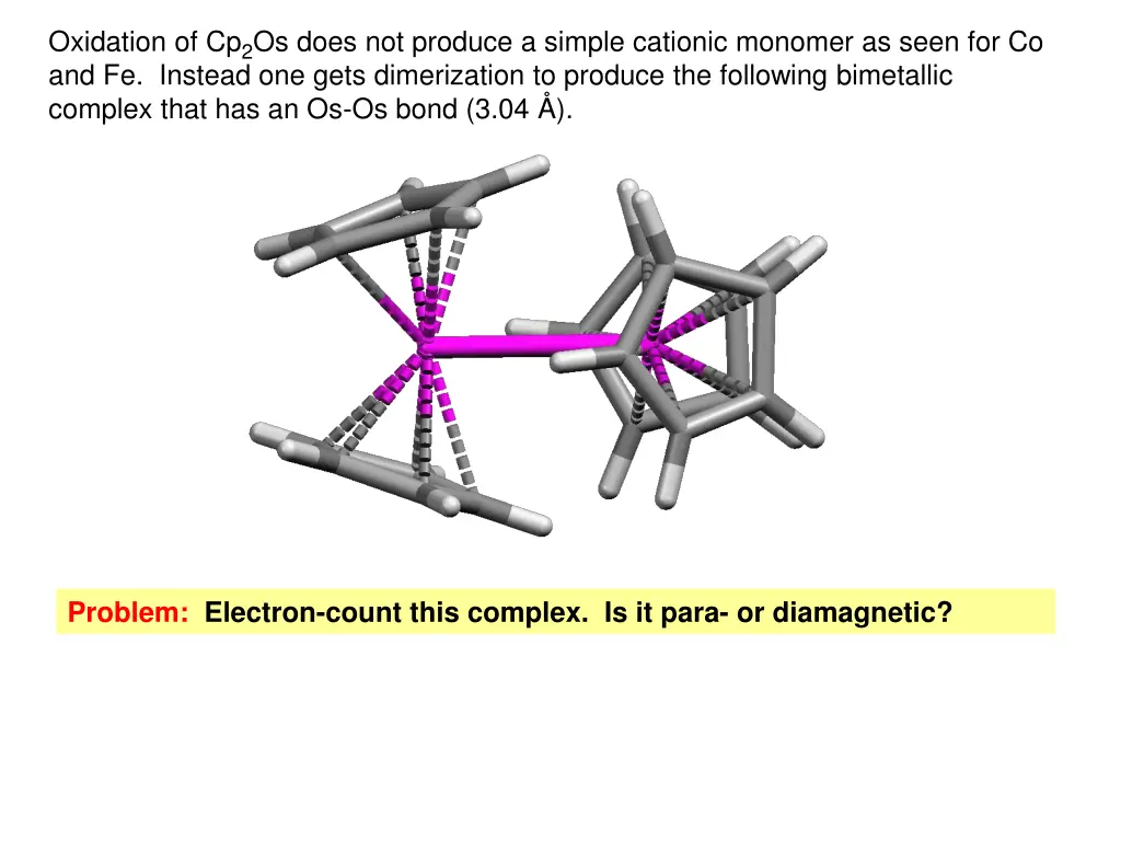 oxidation of cp 2 os does not produce a simple