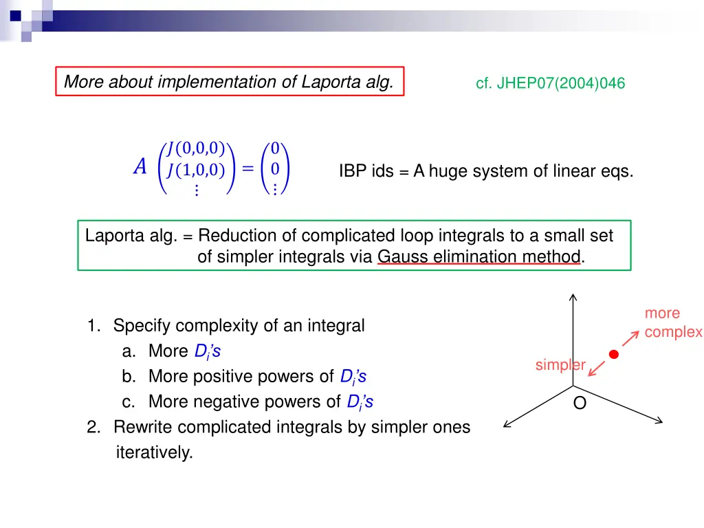 more about implementation of laporta alg