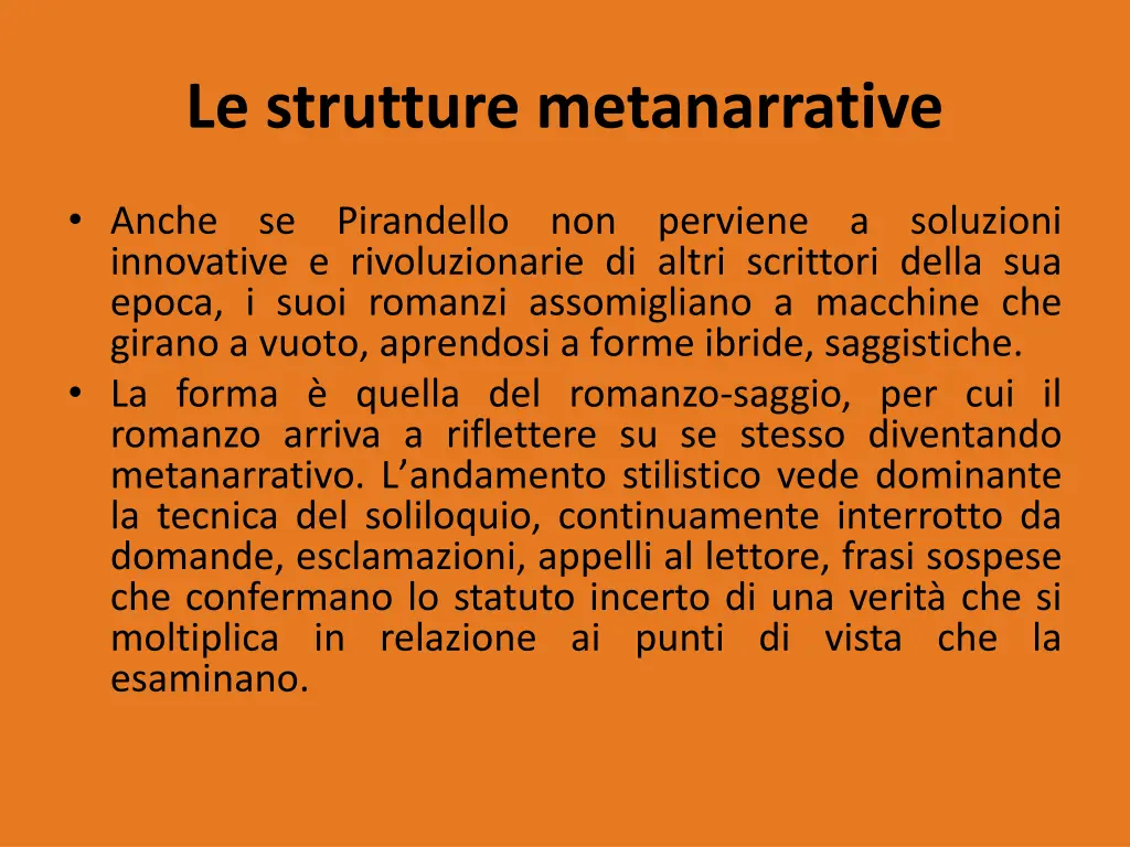 le strutture metanarrative