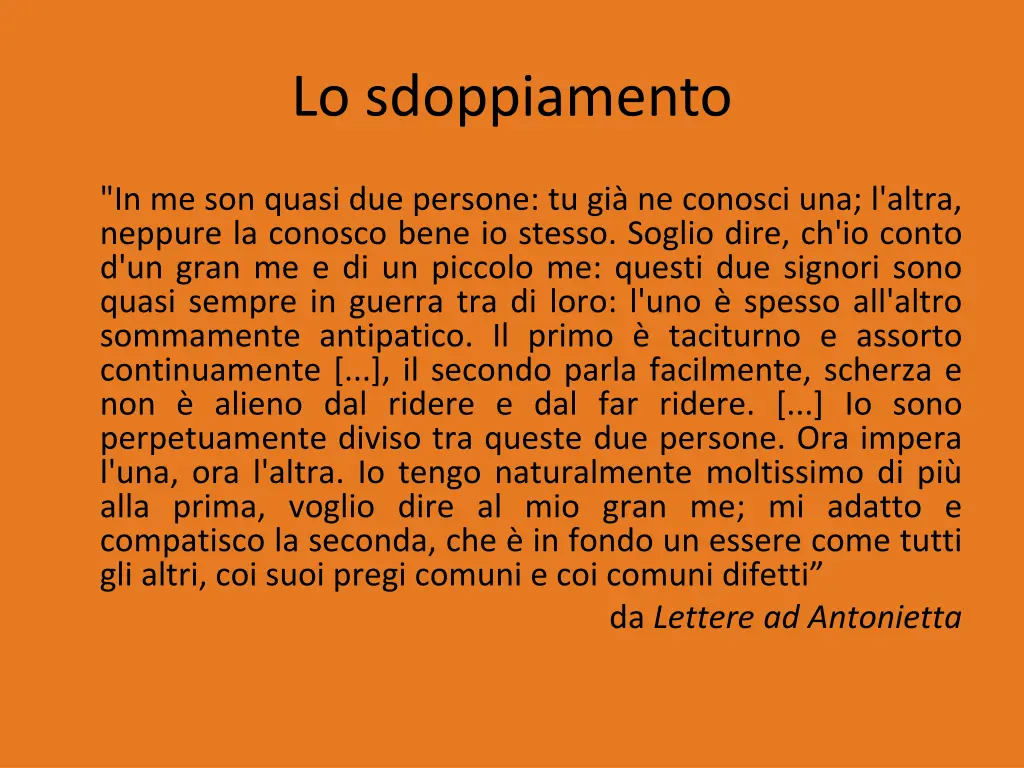 lo sdoppiamento