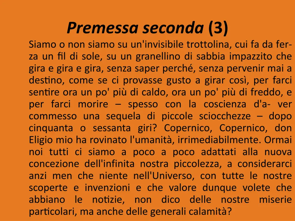 premessa seconda 3 siamo o non siamo
