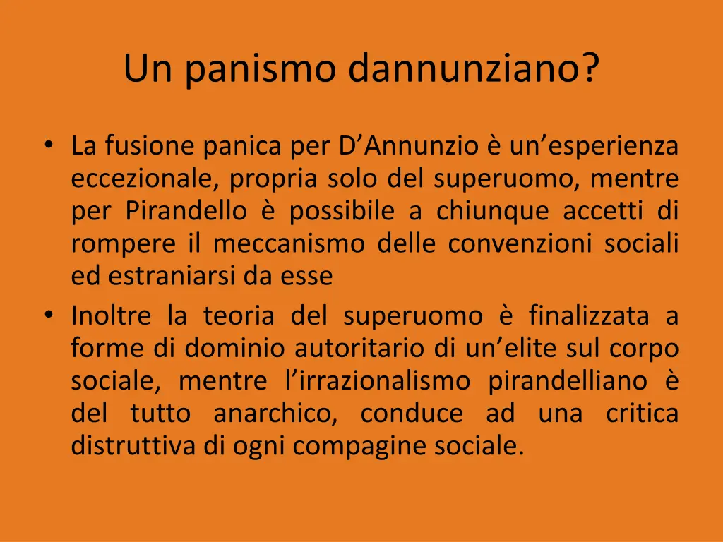 un panismo dannunziano