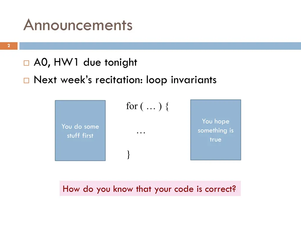 announcements