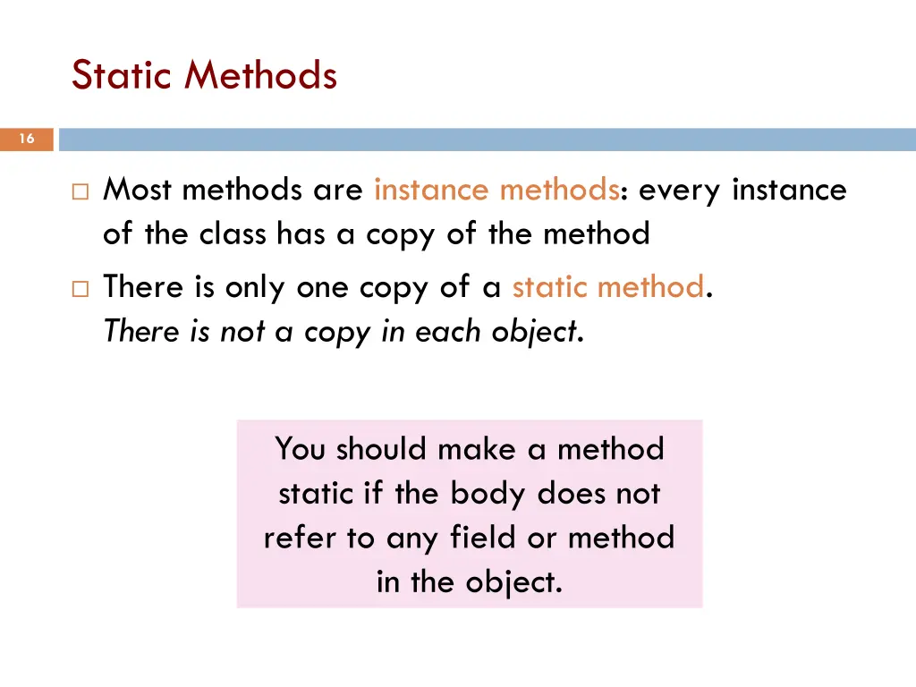 static methods