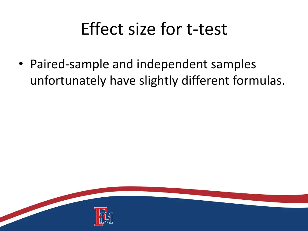 effect size for t test 2