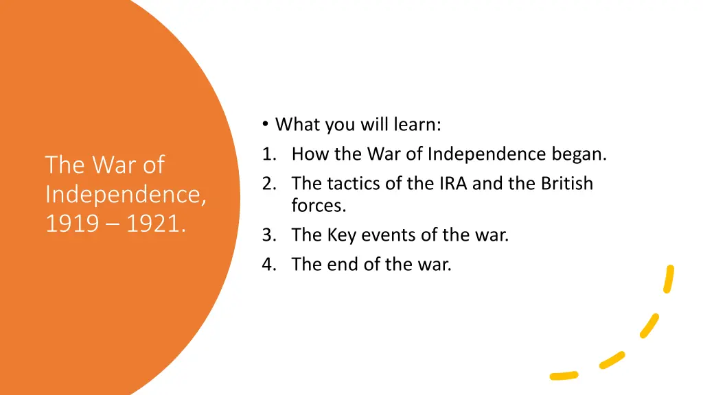 what you will learn 1 how the war of independence
