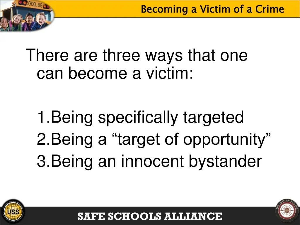 becoming a victim of a crime