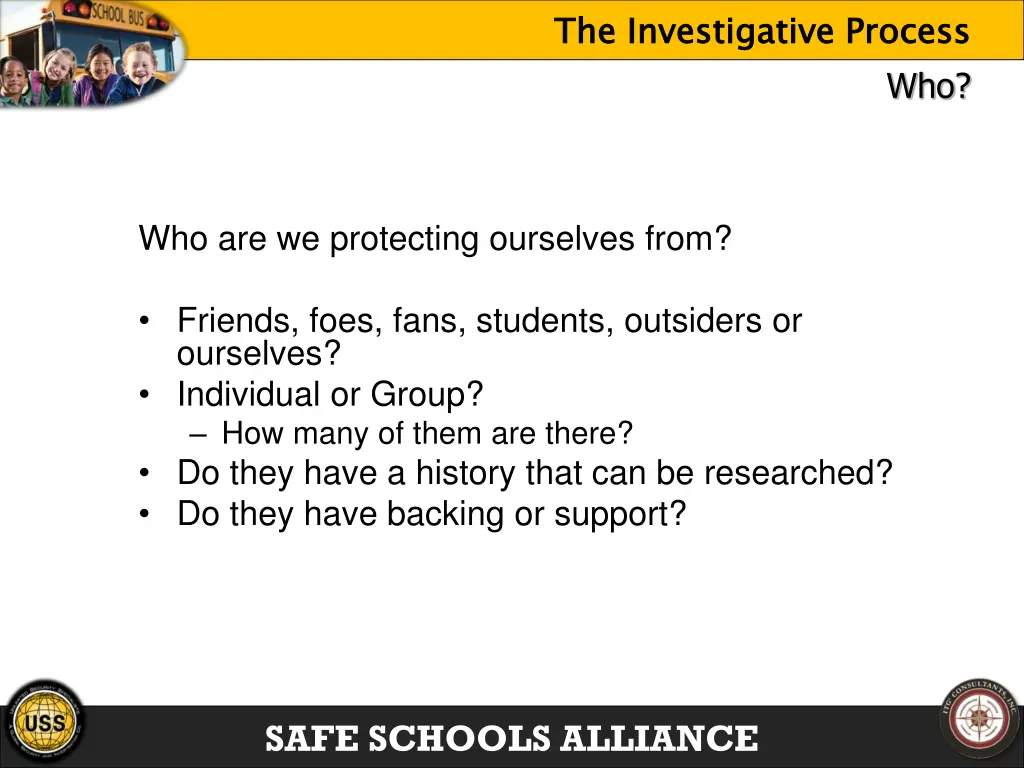 the investigative process
