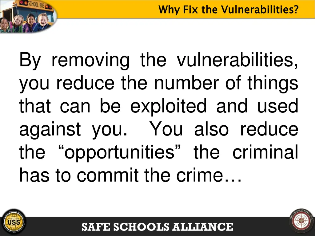 why fix the vulnerabilities