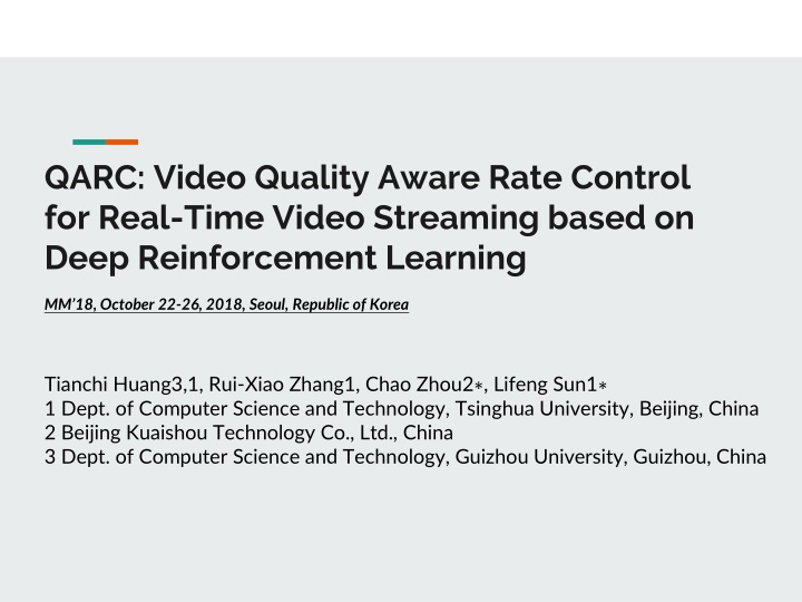 qarc video quality aware rate control for real
