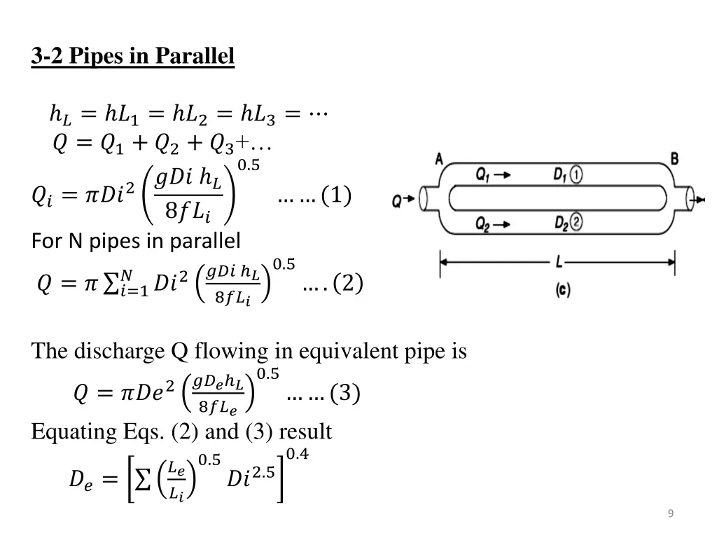 3 2 pipes in parallel