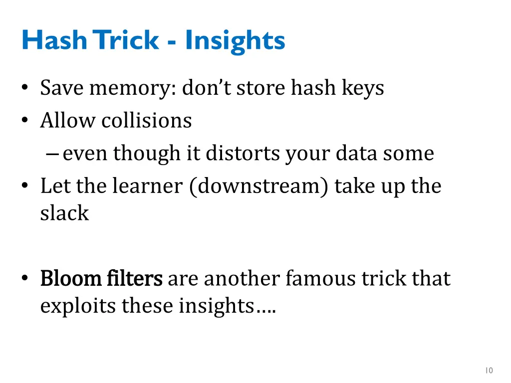 hash trick insights 1