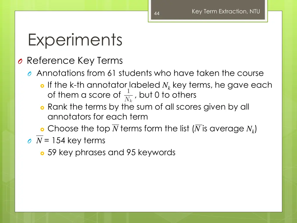 key term extraction ntu 42