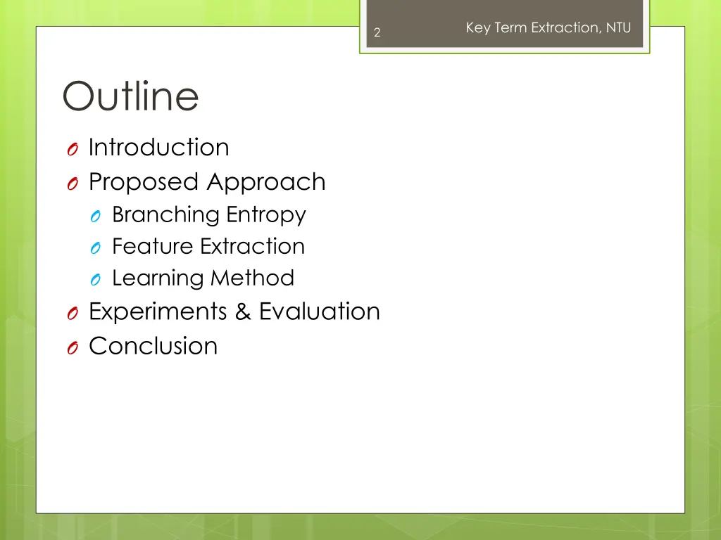 key term extraction ntu