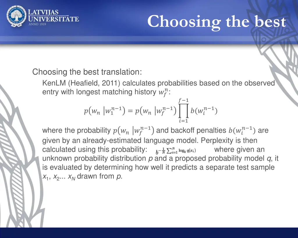 choosing the best