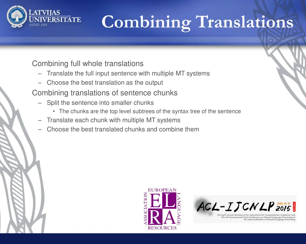 combining translations 1