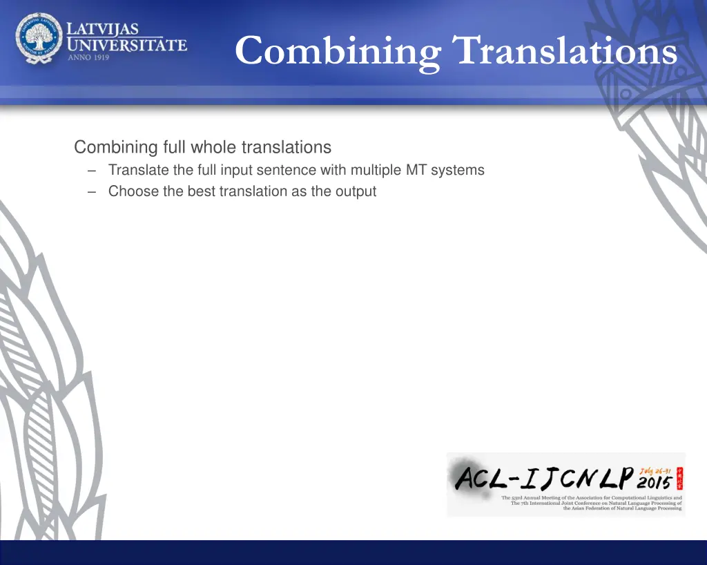 combining translations