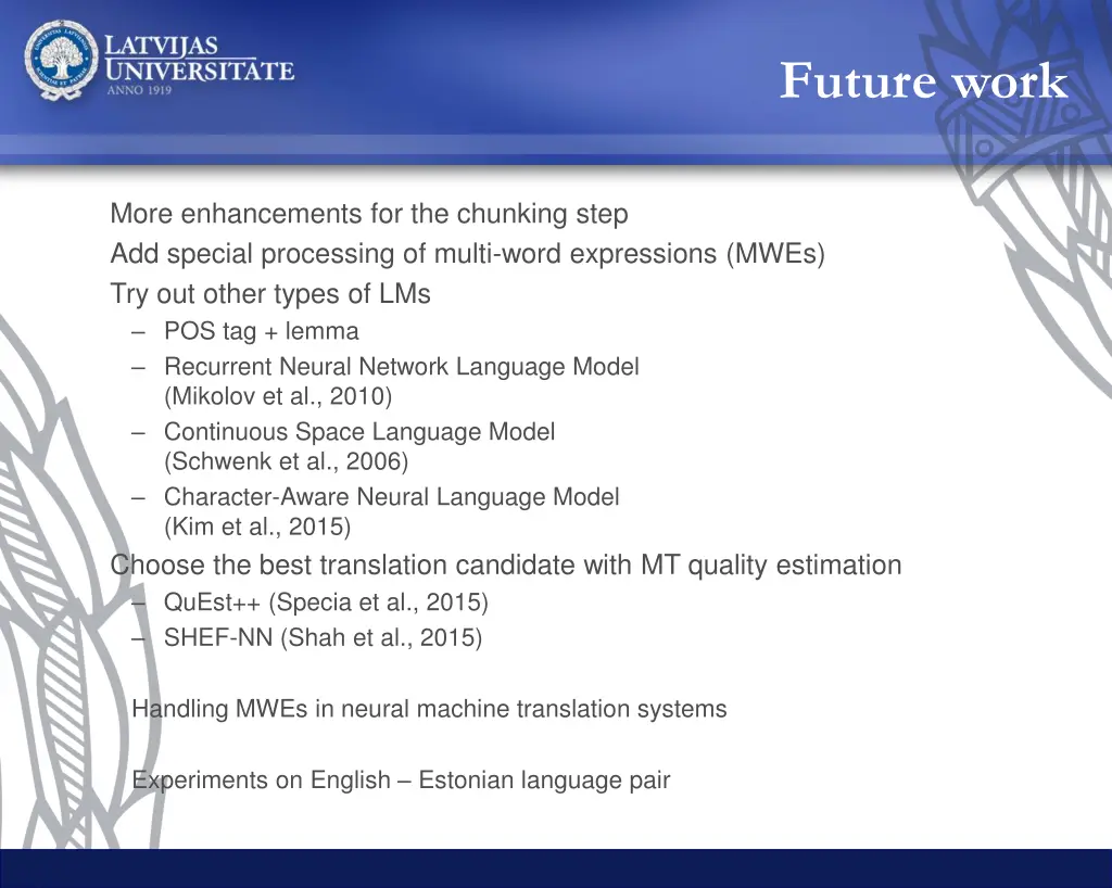 future work