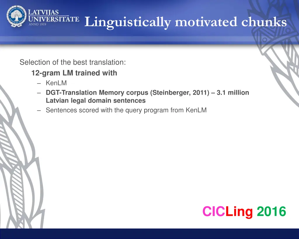 linguistically motivated chunks 1