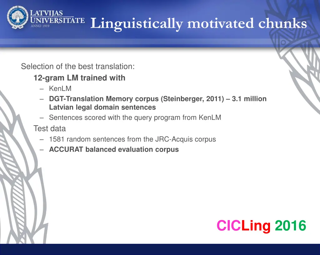 linguistically motivated chunks 2