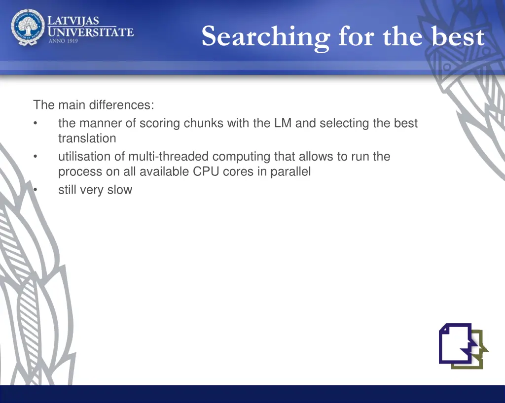 searching for the best