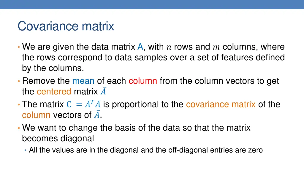 covariance matrix