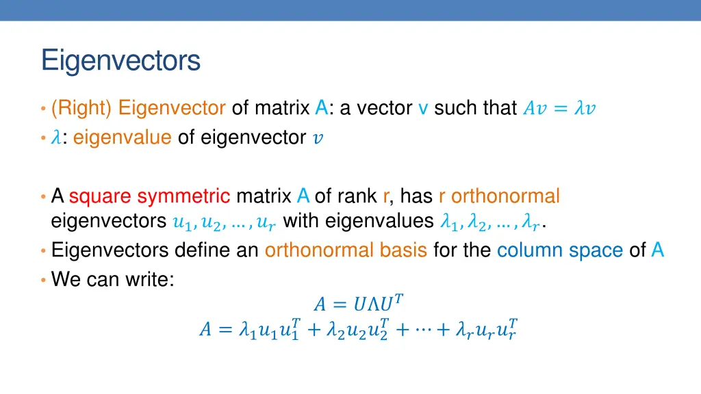 eigenvectors