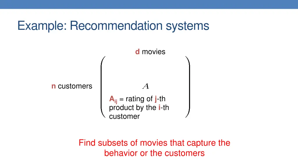 example recommendation systems