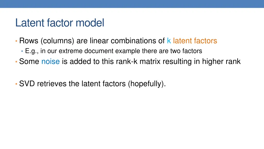 latent factor model